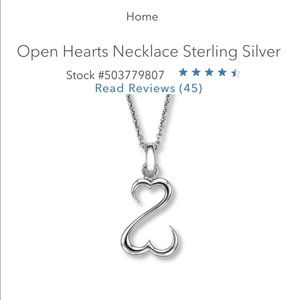 Kay Jewelers Open Heart Necklace
